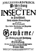 Frisch 1721, first literature note of a robberfly in Germany